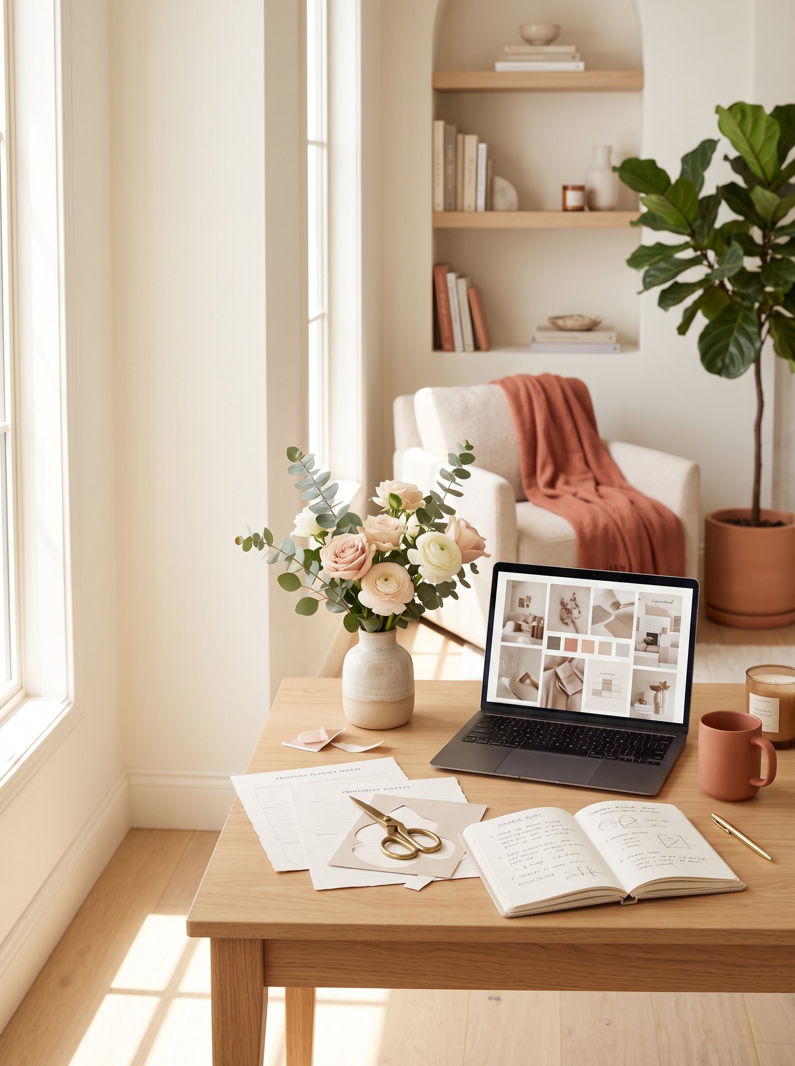 Home creative workspace with laptop a… 2k 20260922204201