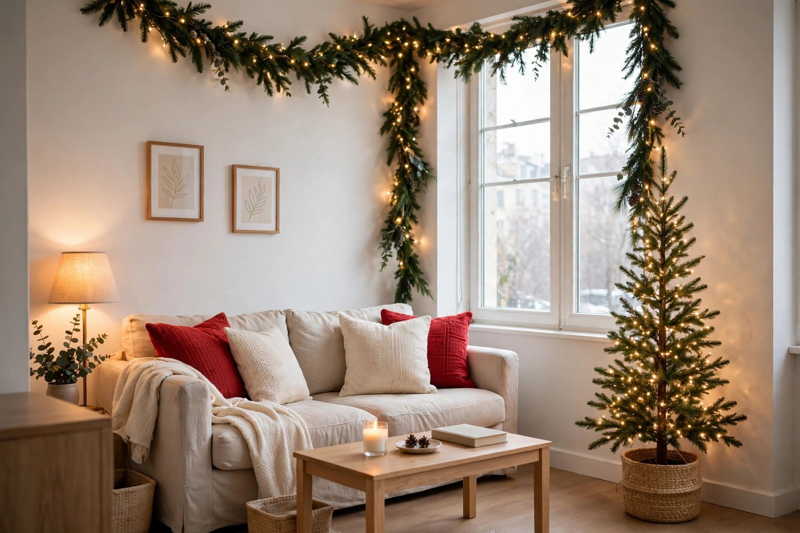 15 Christmas Decor Ideas for Small Spaces 18 Christmas decor ideas for small spaces in a cozy apartment living room