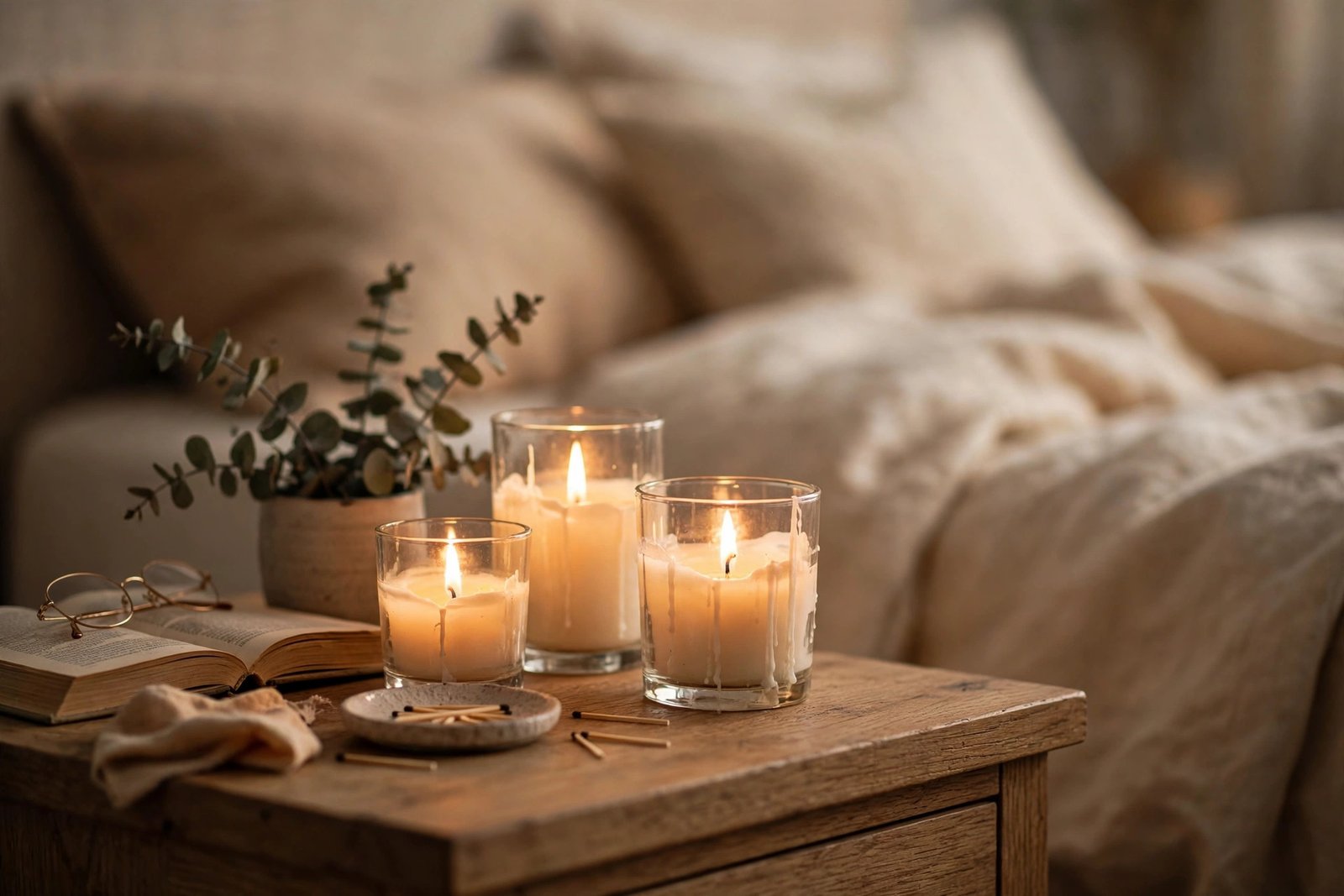 15 Cozy Winter Bedroom Ideas for a Warm, Restful Room 9 candles and soft glow in a cozy winter bedroom