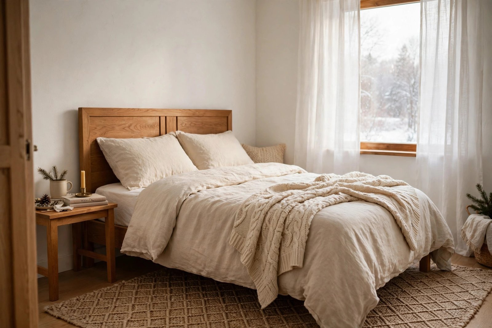 15 Cozy Winter Bedroom Ideas for a Warm, Restful Room 13 minimalist cozy winter bedroom with warm textures