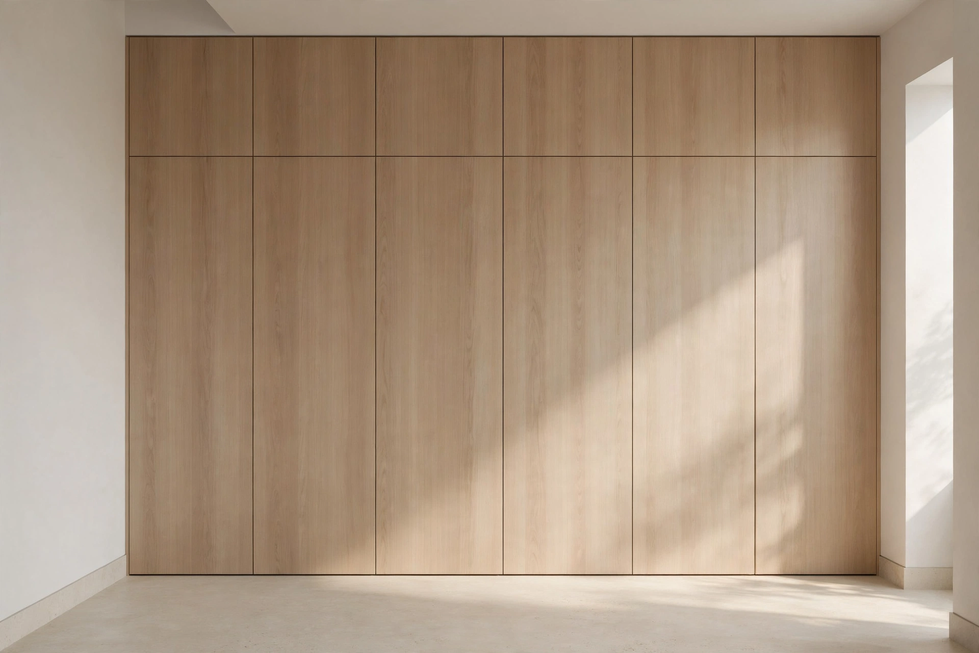 Hidden storage solutions in a tidy minimalist space