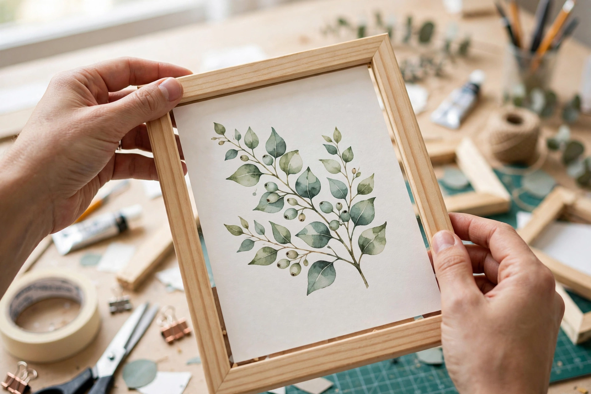 Creative framing ideas for printable art including clipboards and brass clips