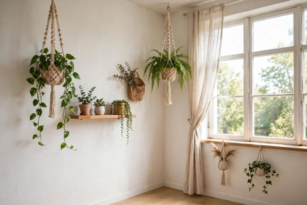 Statement indoor plant adding life to a small living room